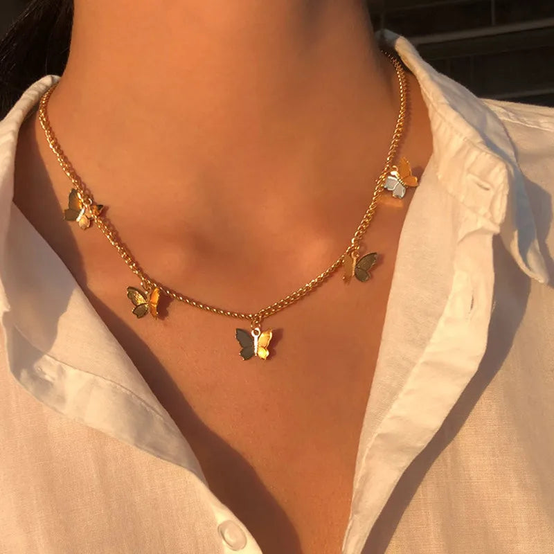 Simple Pearl Beads Necklace -