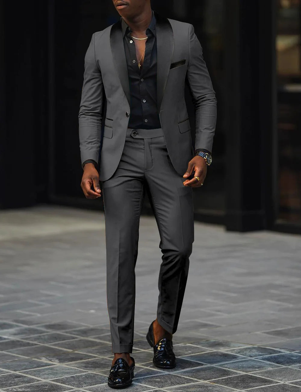Men's Business Casual Two-piece suit -