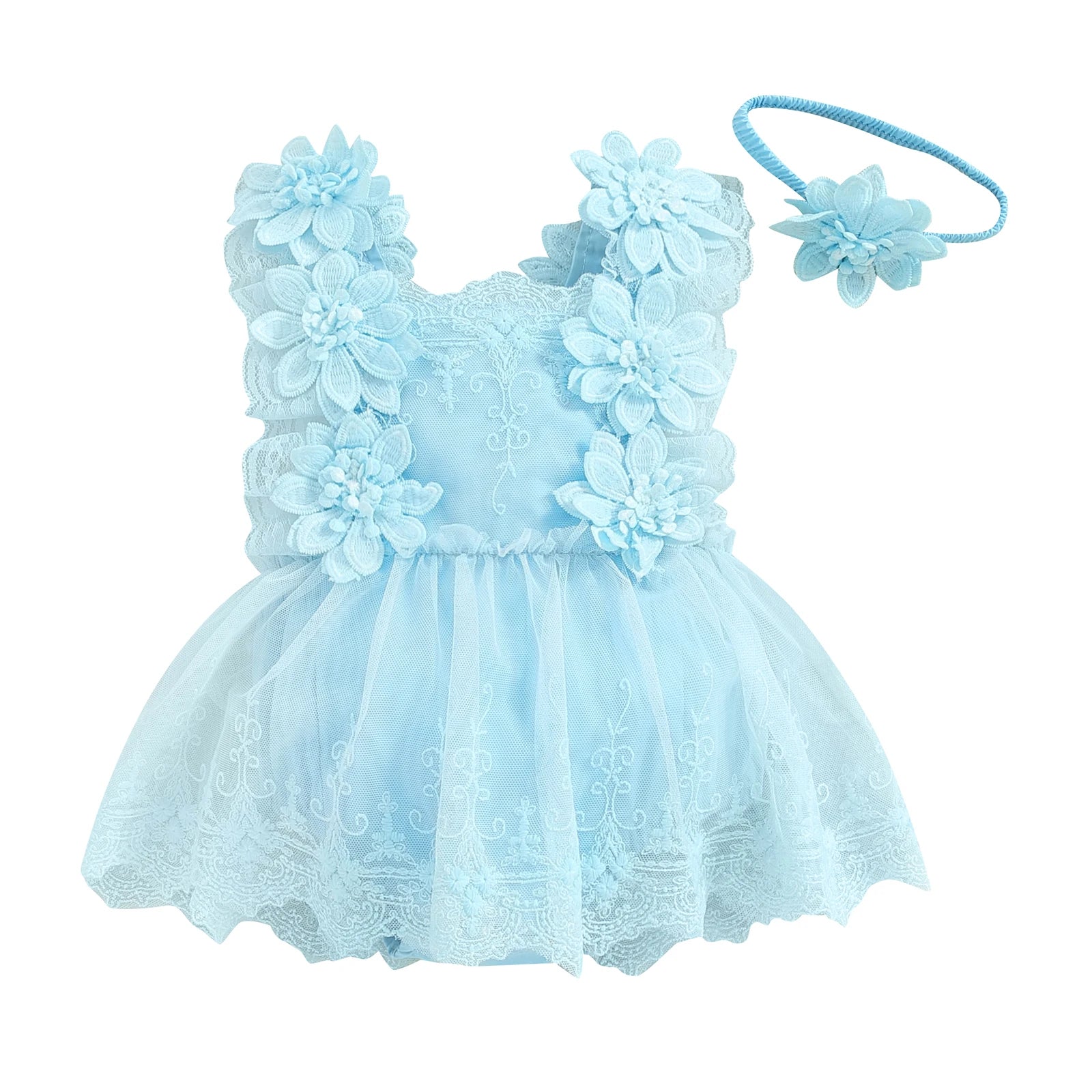 Dress your little one to impress with this adorable party romper for baby girls—perfect for special occasions and celebrations! -