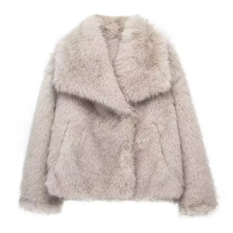 Fur Coat Plush Fluffy Women's -