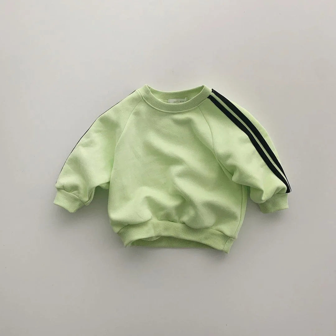 Keep your little one stylish and comfy with this cool two-piece baby suit—featuring a letter-printed zip-up top and matching leisure sports pants! -