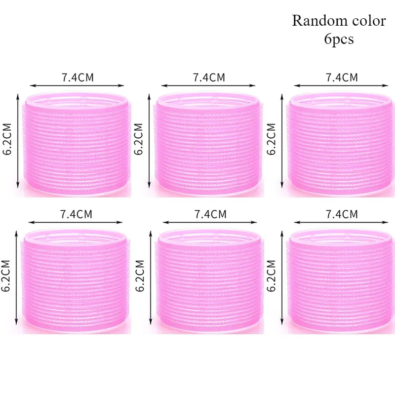 Hair Rollers Self Grip Hook Hair Curlers Heatless Roller Salon Dressing Curlers Jumbo Size Sticky Hair Styling Tools -