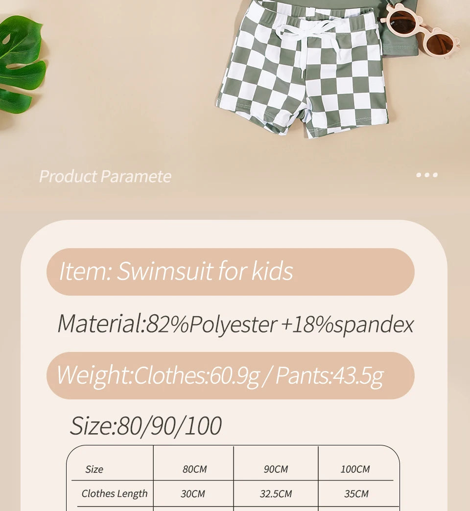 Make a splash in style with this fashionable and cute long-sleeve swimsuit for baby boys and girls—perfect for pool days and swim fun! -