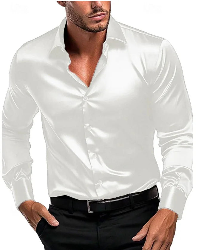 Men's Satin Silk Shirts -