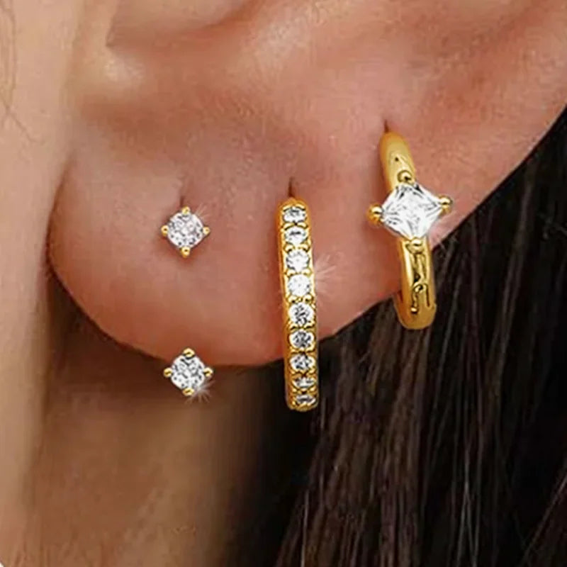 3PCS Leaf Tragus Huggie Earring -