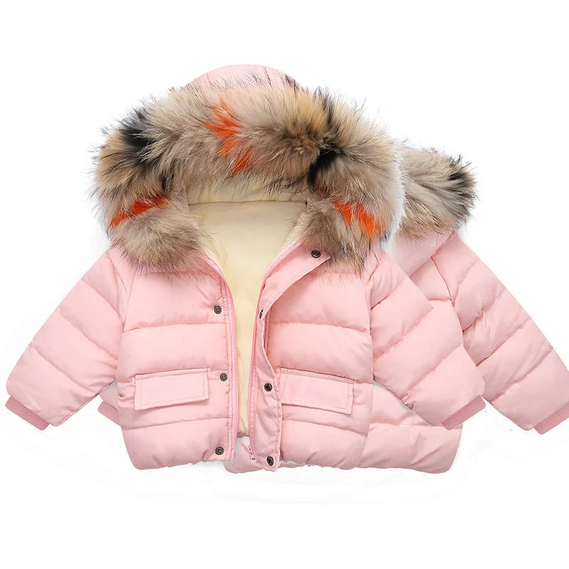 Keep your little one snug and stylish this winter with our new warm down jacket—perfect for baby girls and boys! -