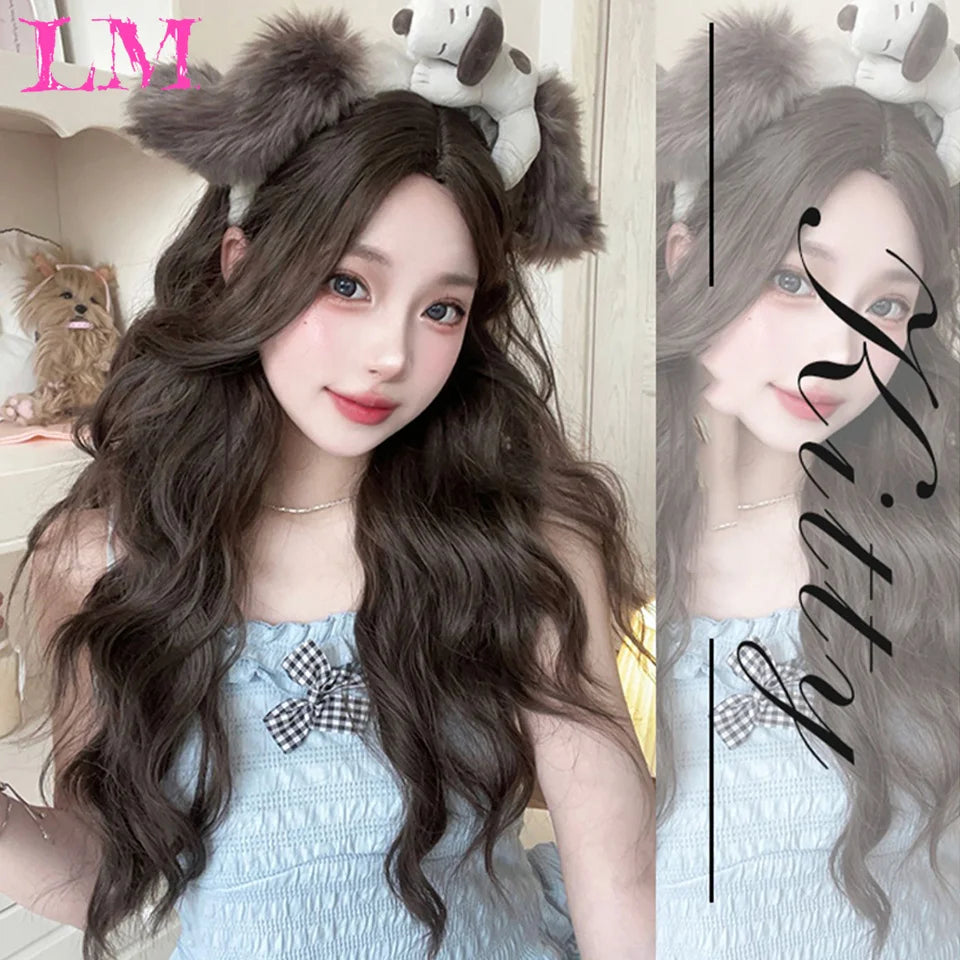 Elevate your style with this 38-inch long ombre brown, red, and blonde highlight straight lace front wig. Perfect for a chic and trendy look, this wig offers versatility and glamour for various occasions. -