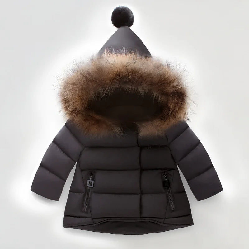Keep your little one snug and stylish this winter with our new warm down jacket—perfect for baby girls and boys! -
