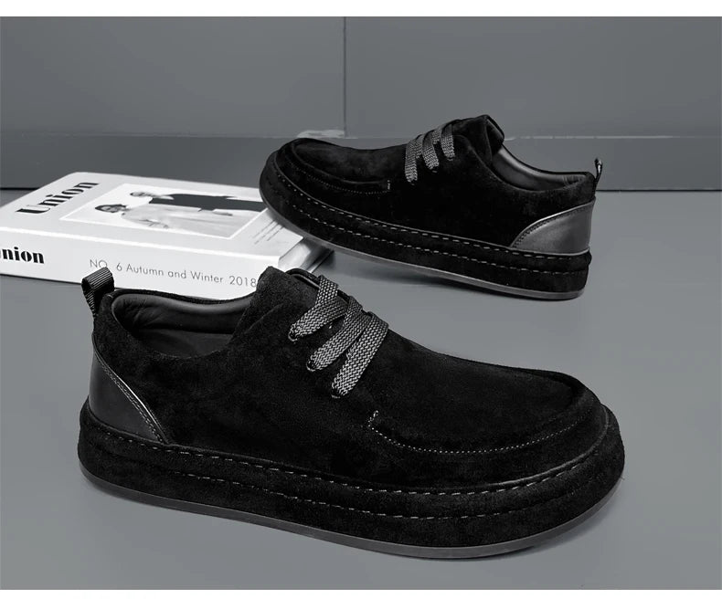 Men's Shoes Are Fashionable Brown Casual Shoes Made of Durable Suede Material Comfortable Walking Shoes Suitable for Daily Wear -
