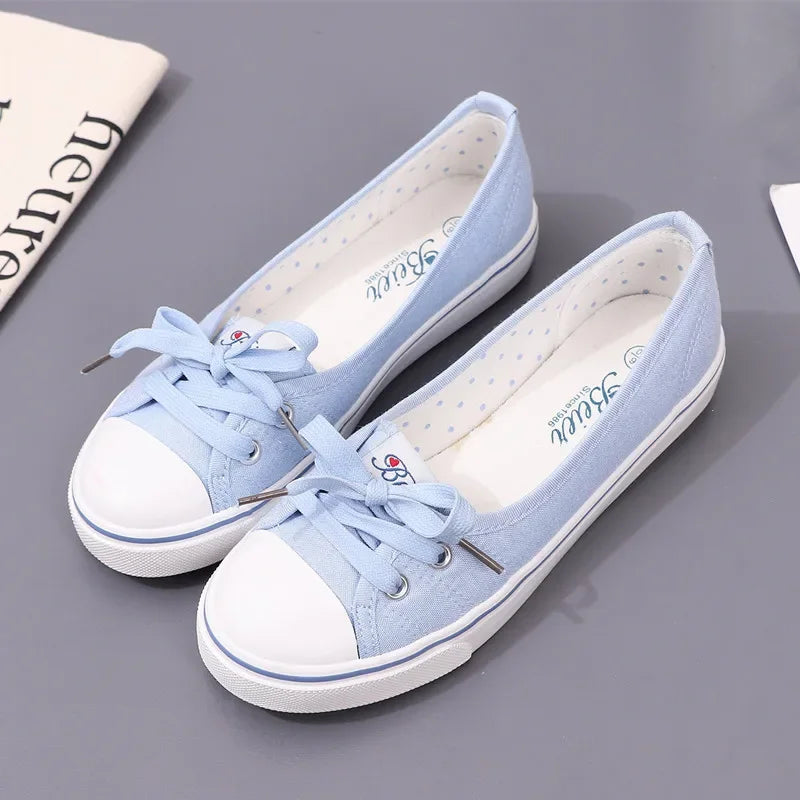 2023Sneakers Shoes for Women Zapatillas Mujer Solid Sapatilha Feminina Zapatilla Tenis Feminino Lace-up White Chaussures Plates -