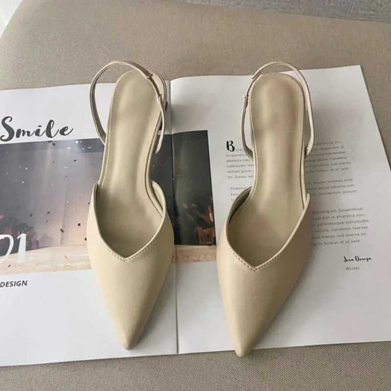 Shoes for Women Hot Sale Slingbacks Women's High Heels Shallow Mouth Office and Career Sexy Slip-on Toe Cap Gladiator Sandals -