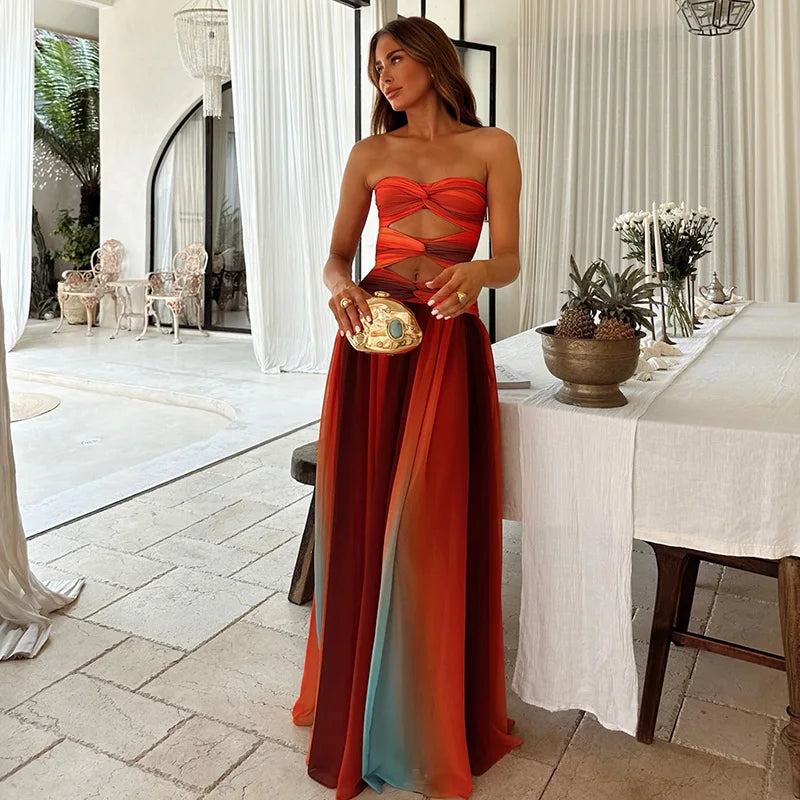 Women's Maxi Dress Elegant Off Shoulder -