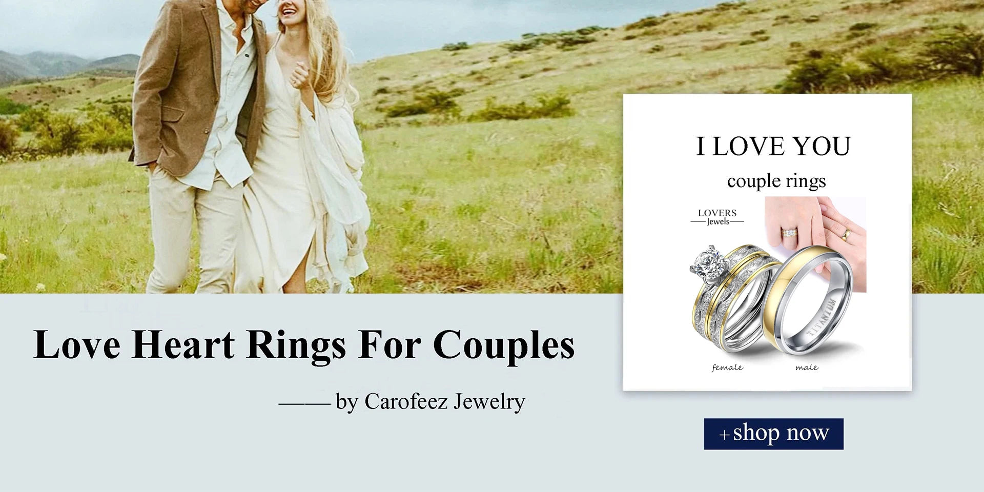 Fashion Couple Rings Romantic -