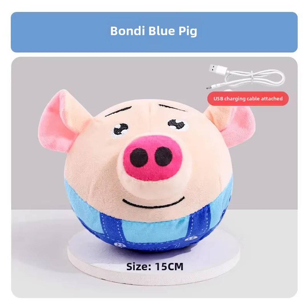 Interactive Puzzle Electric Plush Jumping Ball for dogs -