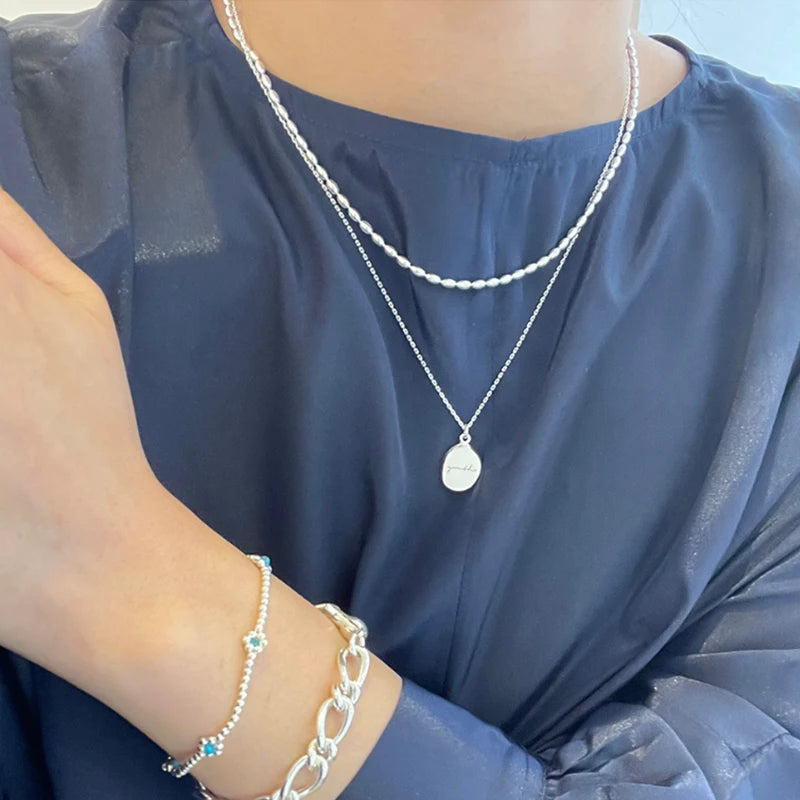 Sterling Silver Necklace Shiny -