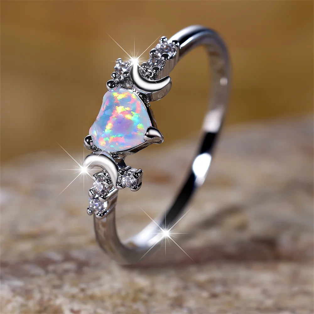 Rose Gold Silver Color Rings -