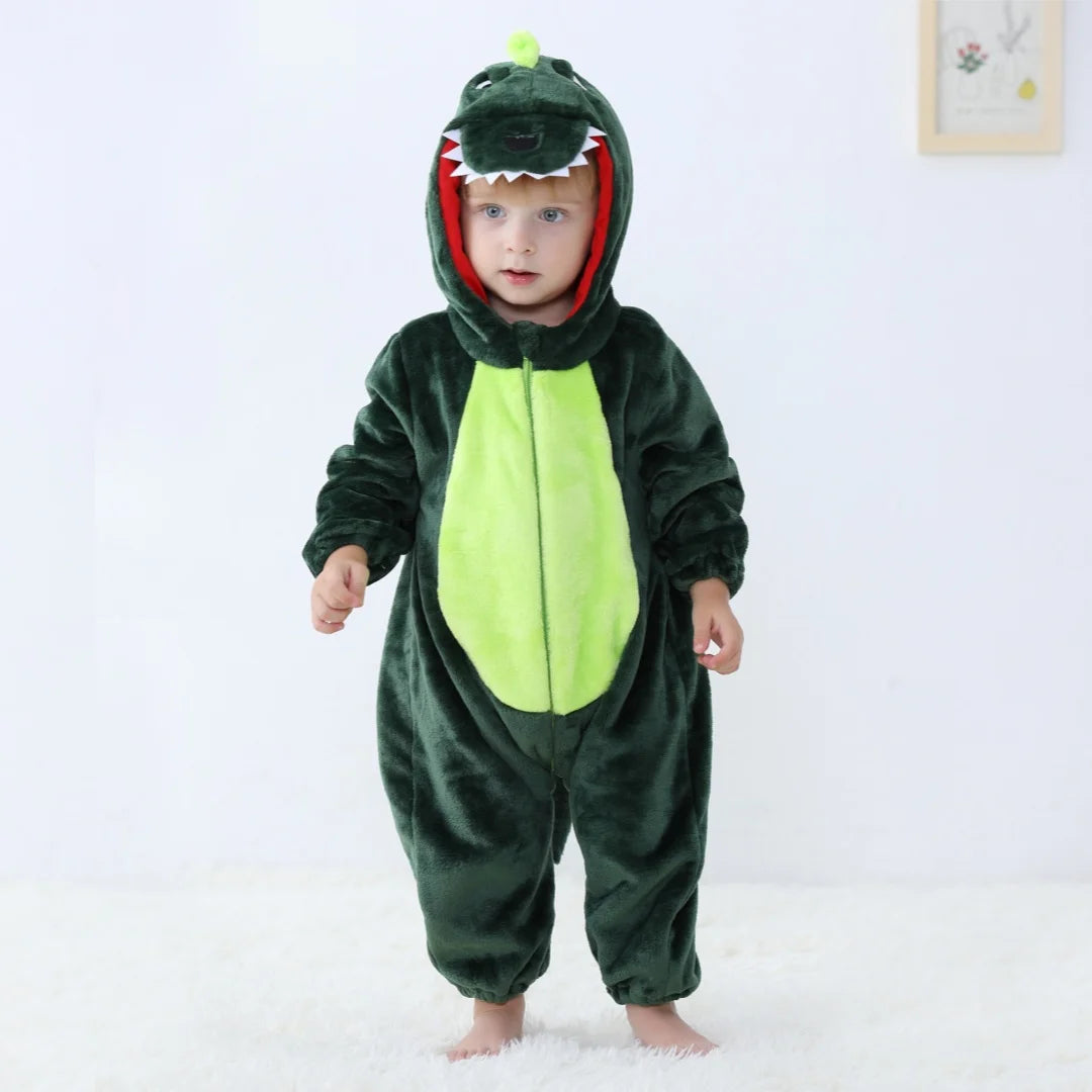 Dress your little one in these cute unisex infant pajamas featuring fun dinosaur and animal prints—perfect for cozy nights and playful days! -