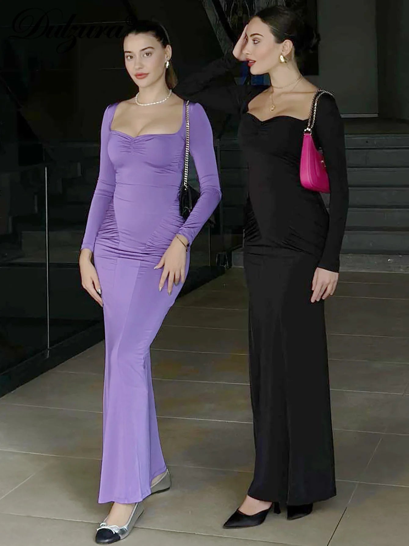 Long Sleeve Maxi Dress -