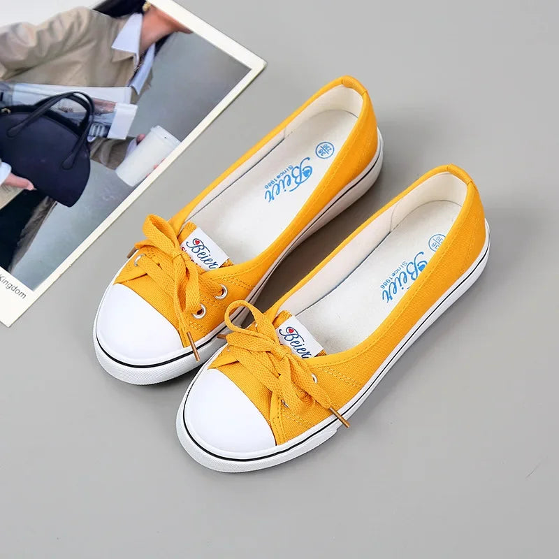 2023Sneakers Shoes for Women Zapatillas Mujer Solid Sapatilha Feminina Zapatilla Tenis Feminino Lace-up White Chaussures Plates -