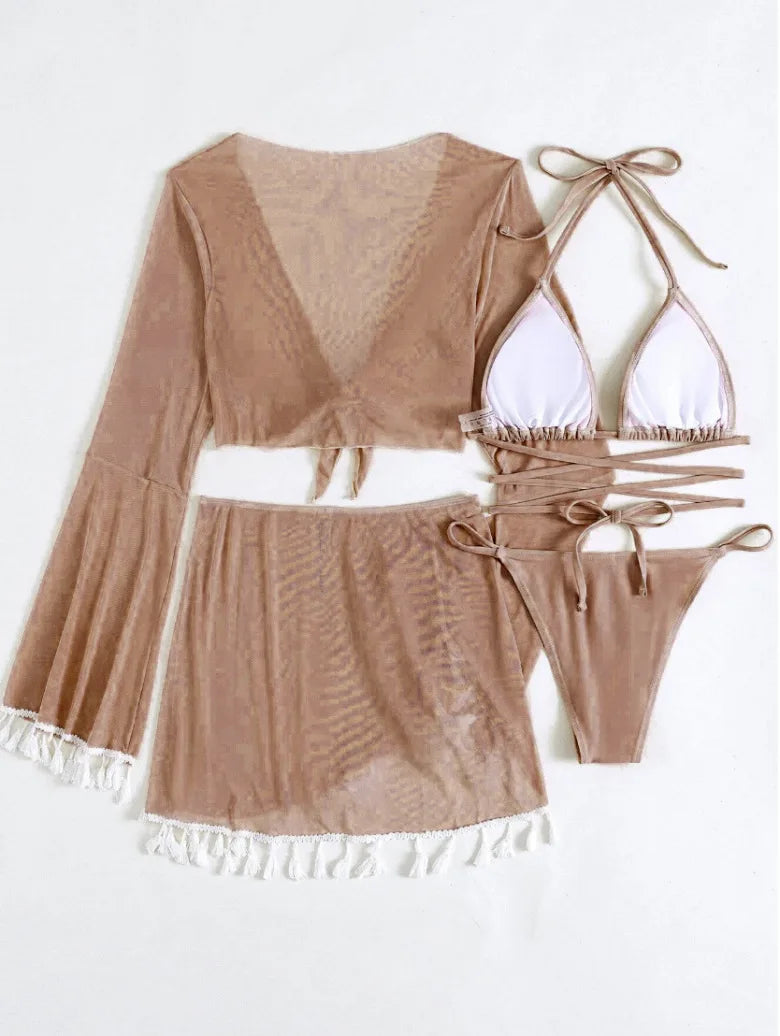 Swimwear Woman Swimsuit Cover Up Bikini Sets -