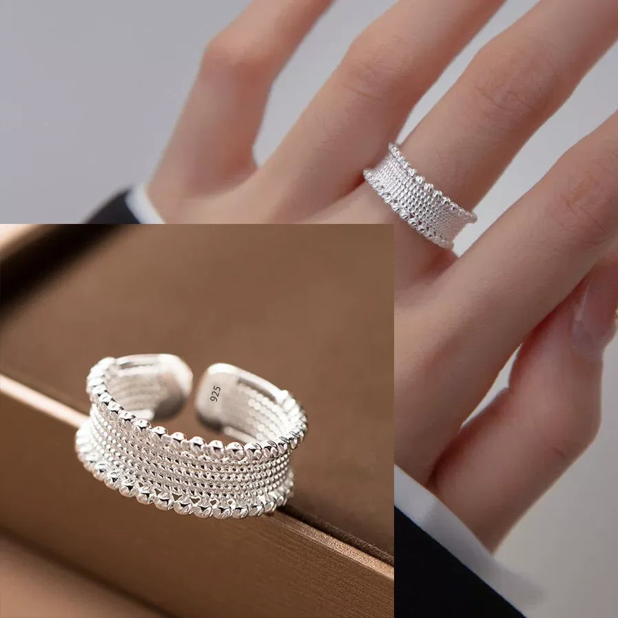 Sterling Silver Hollow Out Rings -