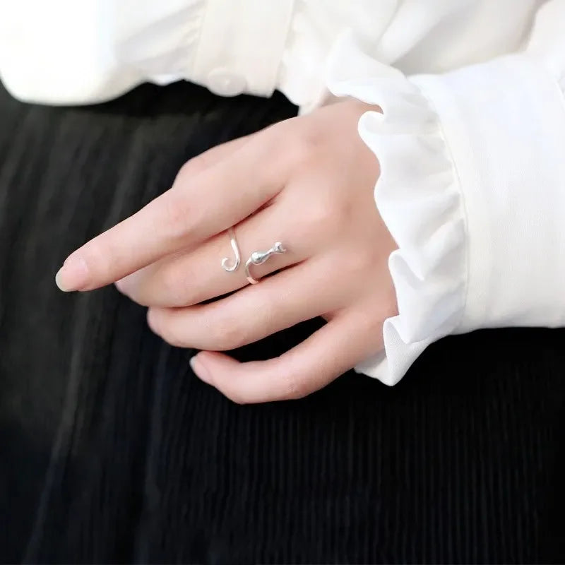 Sterling Silver Cat Rings -