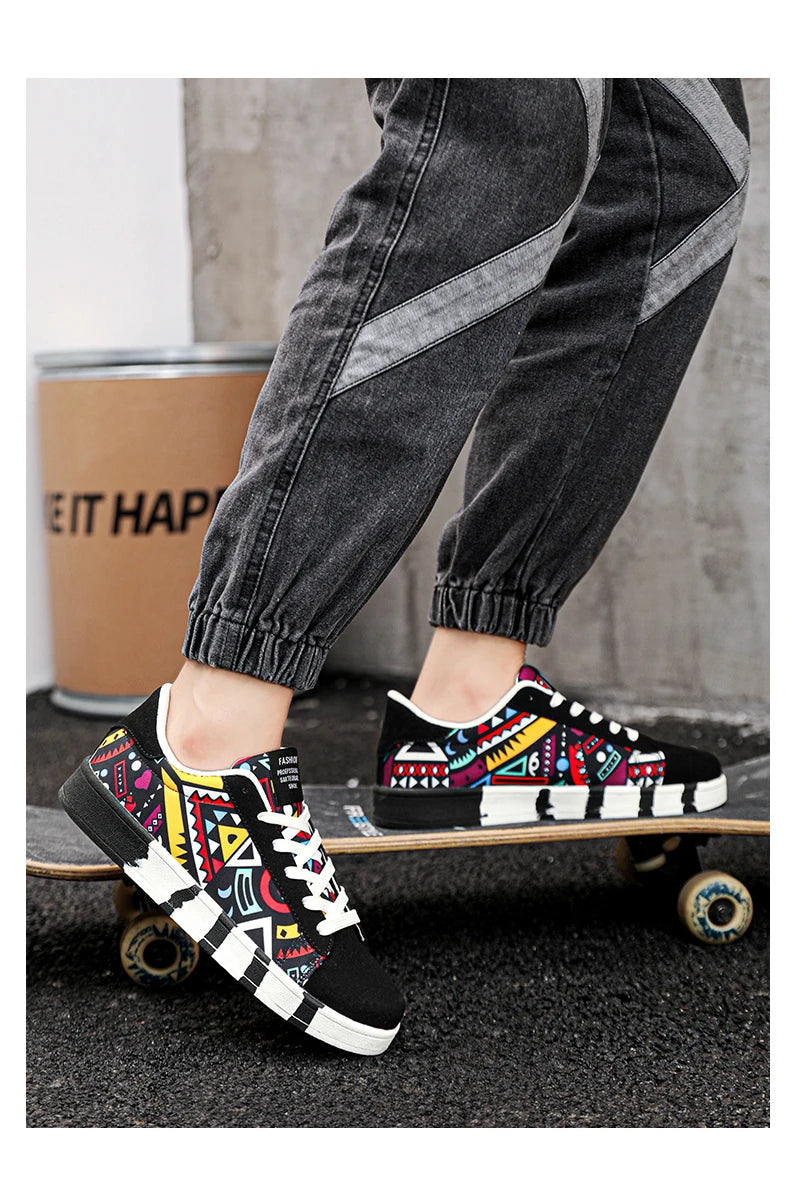 Men Flat Bottomed Shoes Fashion Popular with Colorful Outdoor Sneakers That Comfort Non Slip High-quality Fitness Leisure Shoes -