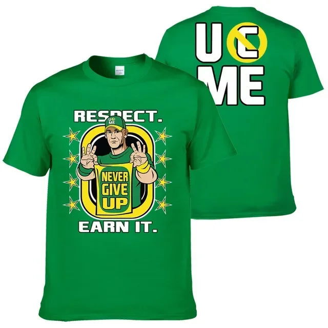 John Cena Wrestling Men's T-Shirt Summer Outdoor Sports Fitness Unisex Tops Casual O-Neck Short Sleeve Tee Casual Men Clothing -