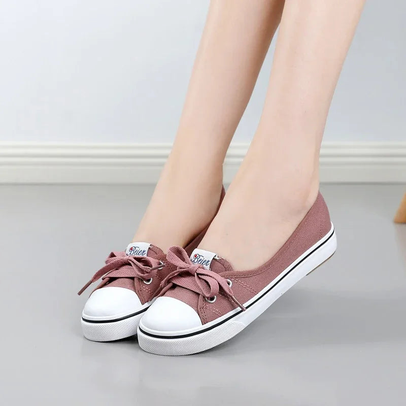 2023Sneakers Shoes for Women Zapatillas Mujer Solid Sapatilha Feminina Zapatilla Tenis Feminino Lace-up White Chaussures Plates -