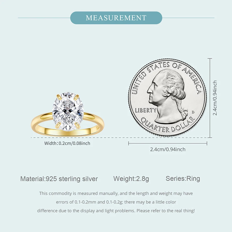 3.5CT Oval Cut Ring -