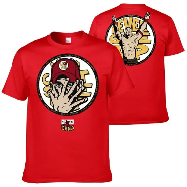 John Cena Wrestling Men's T-Shirt Summer Outdoor Sports Fitness Unisex Tops Casual O-Neck Short Sleeve Tee Casual Men Clothing -