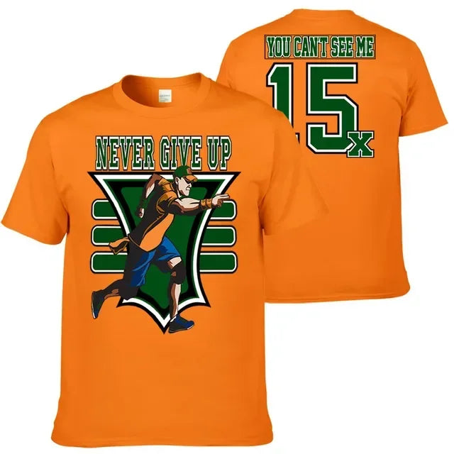 John Cena Wrestling Men's T-Shirt Summer Outdoor Sports Fitness Unisex Tops Casual O-Neck Short Sleeve Tee Casual Men Clothing -