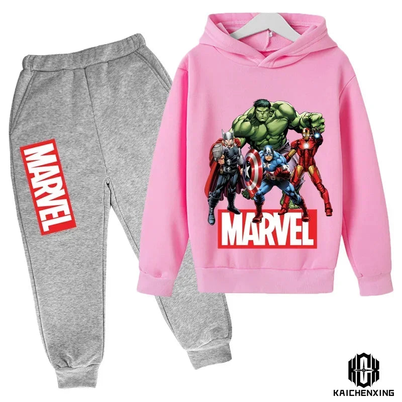 Marvel- Super Heros Hooded Pants Suit for Children -