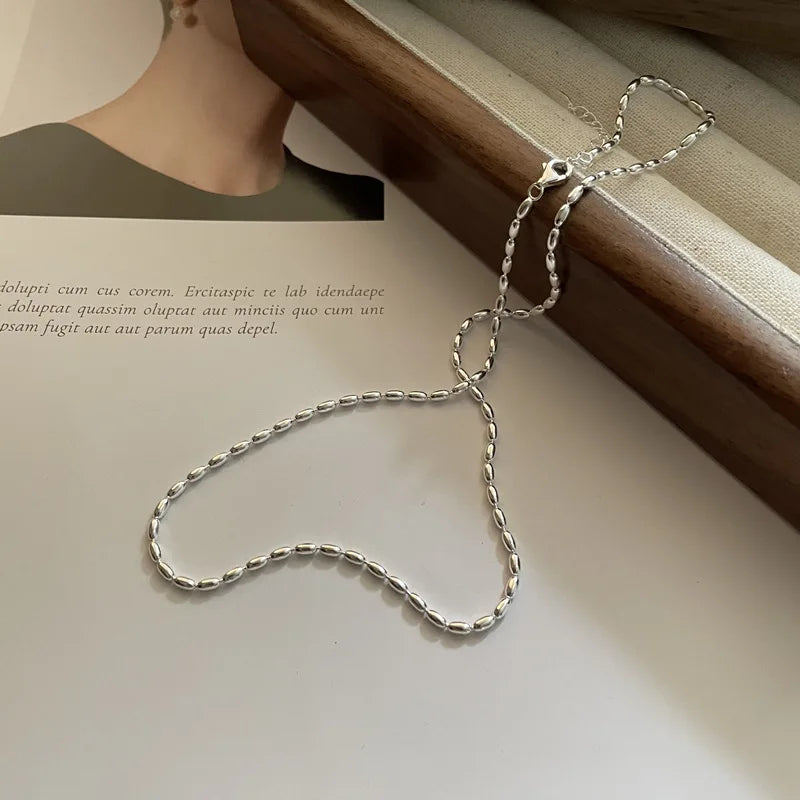 Sterling Silver Necklace Shiny -