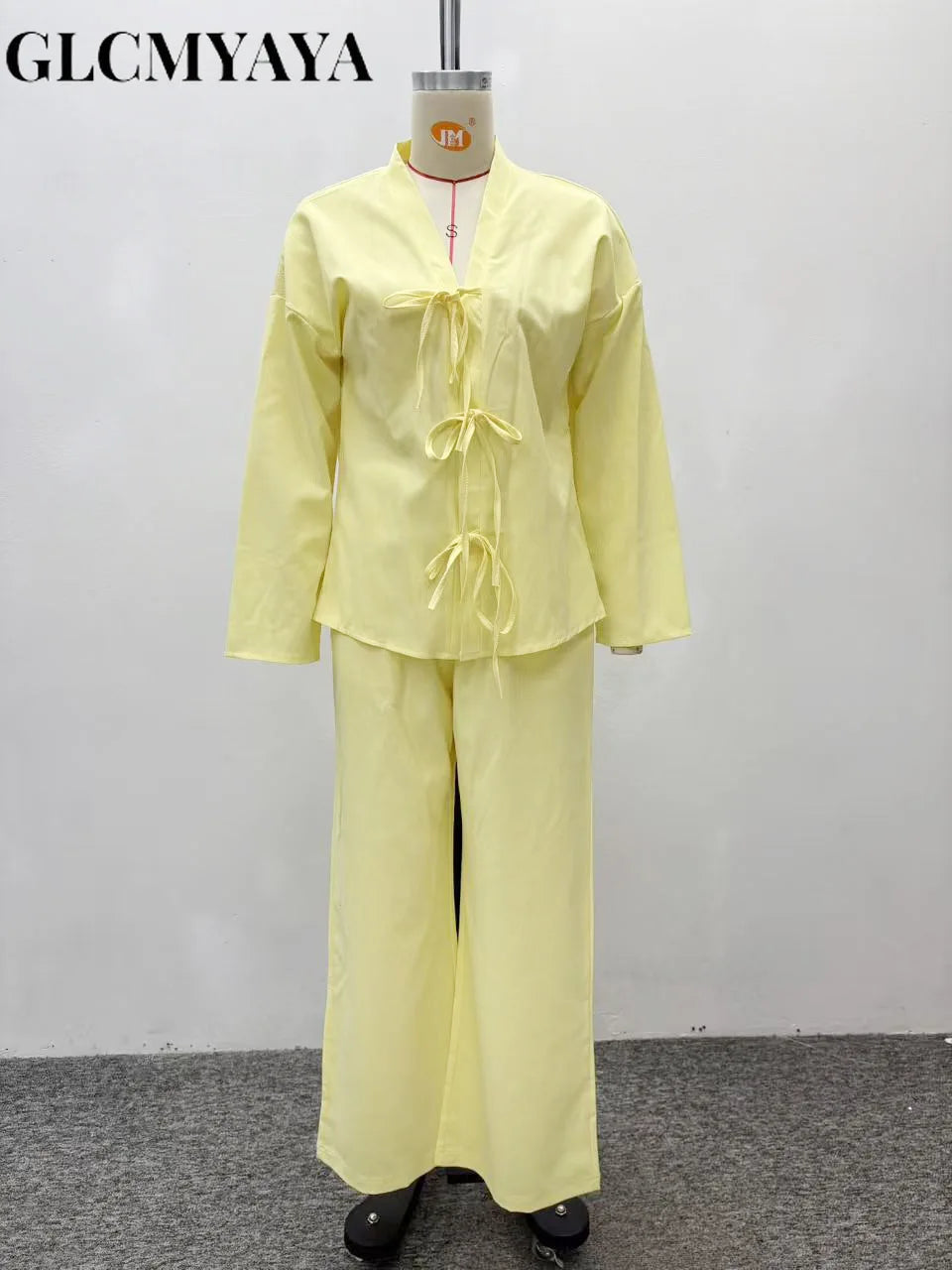 Wide Leg Pants Suit -
