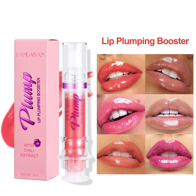 Lip Plumping Booster Lasting Sexy Plumper Glitter Red Nude Lipstick Liquid Waterproof Moisturize Oil Lipgloss Makeup Lip Care -