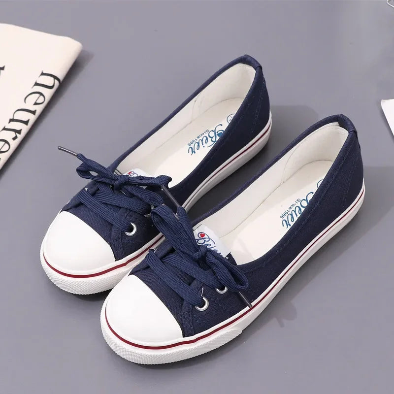 2023Sneakers Shoes for Women Zapatillas Mujer Solid Sapatilha Feminina Zapatilla Tenis Feminino Lace-up White Chaussures Plates -