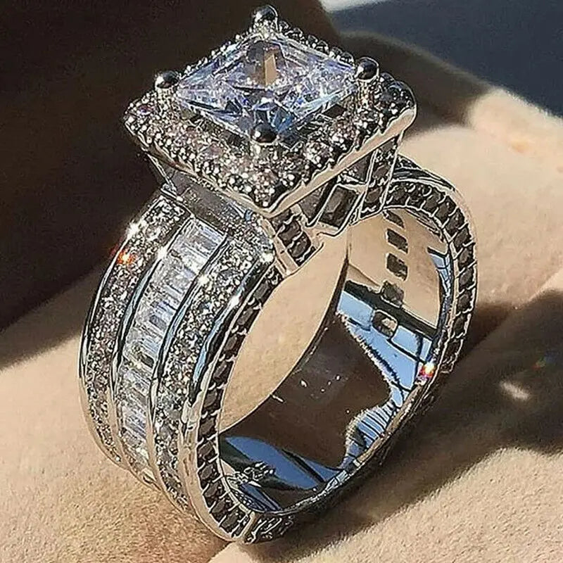 Exquisite Fashion Silver Color Engagement Rings -