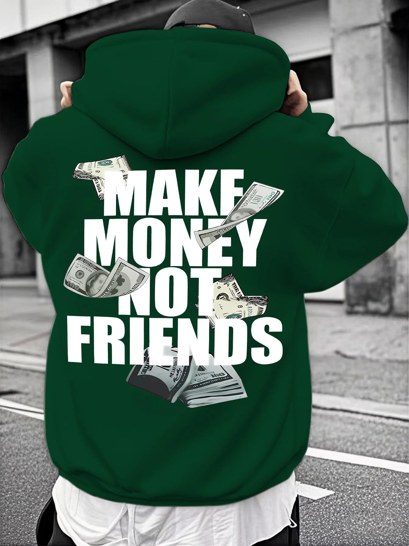 Unisex Hooded Sweatshirt Make $$ not Friends -
