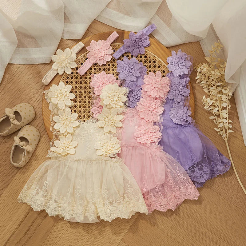 Dress your little one to impress with this adorable party romper for baby girls—perfect for special occasions and celebrations! -
