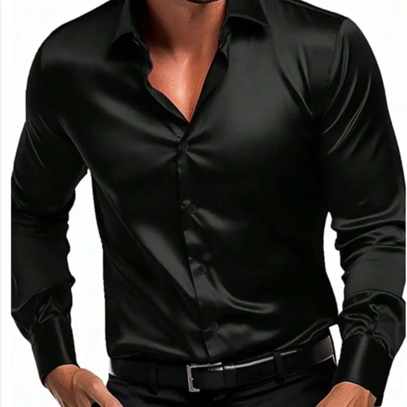 Men's Satin Silk Shirts -