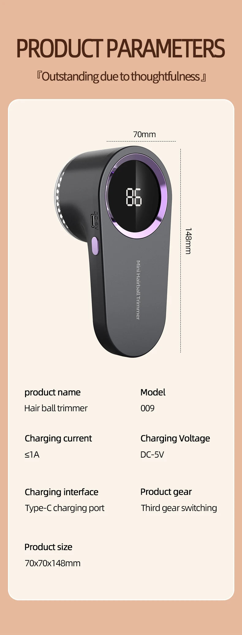 Keep your clothes and fabrics looking fresh and lint-free with this USB charging electric lint remover. Say goodbye to lint and fuzz for a clean and polished appearance! -