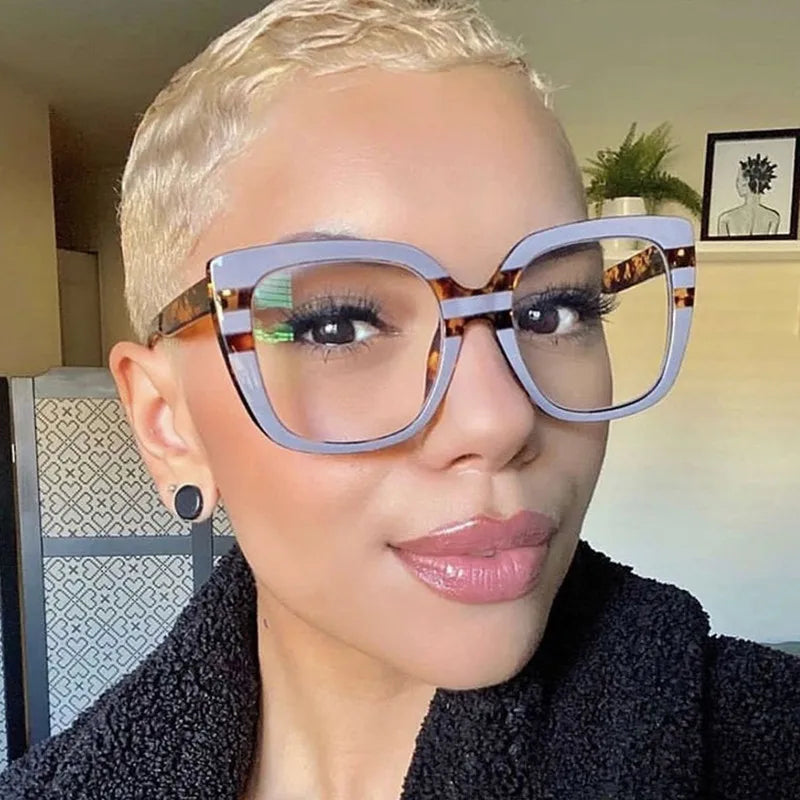Vintage Anti Blue Light Optical Cat Eye Sexy Ladies Glasses Women Luxury Brand Designer Trend Myopia Prescription Eyewear Frame -