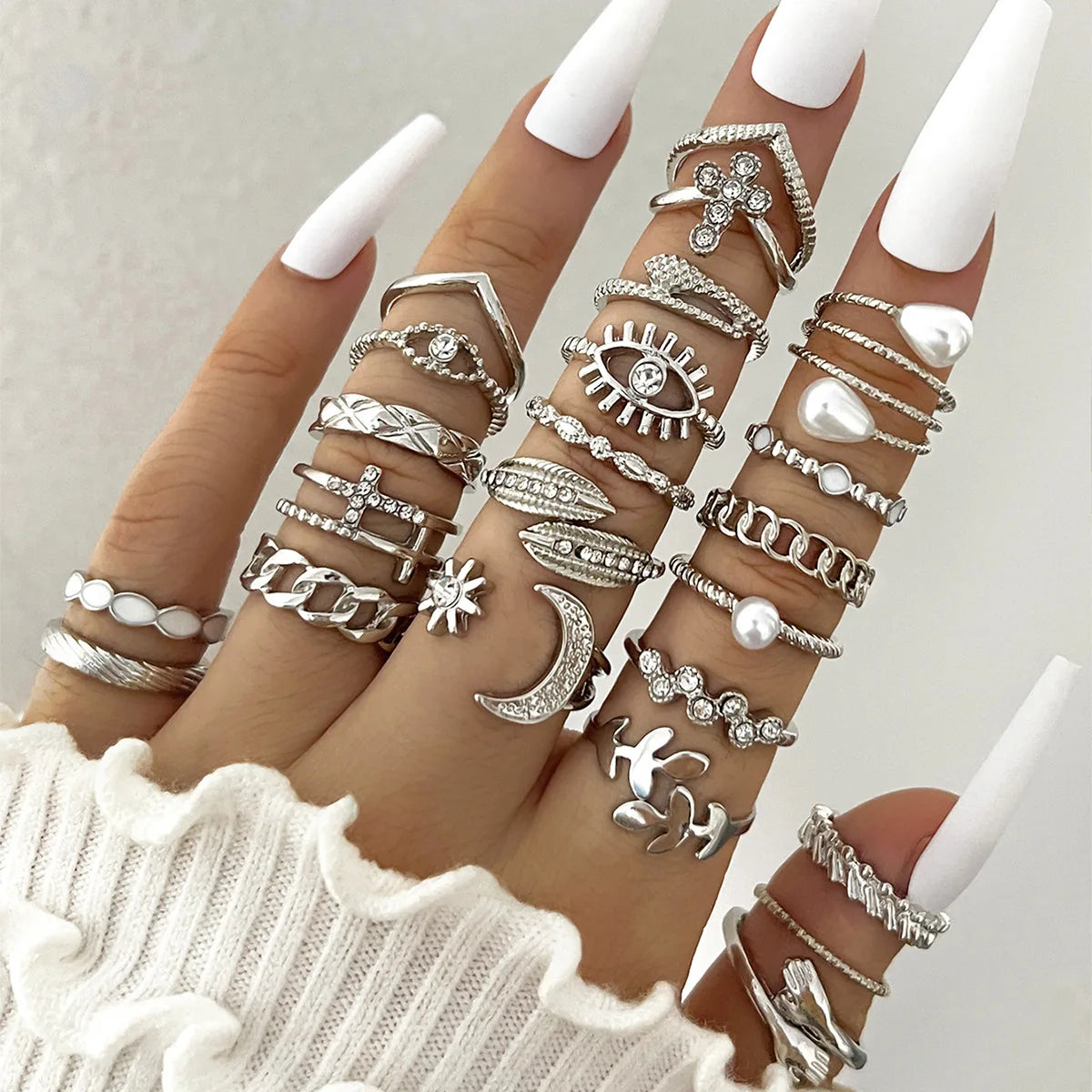 Wave Joint Rings Set (Women) -