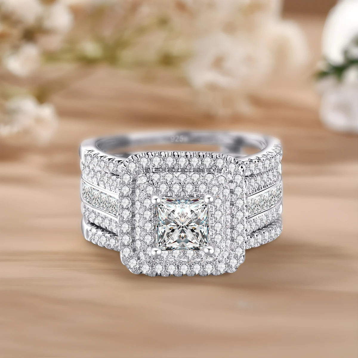 2PCS Moissanite Rings -
