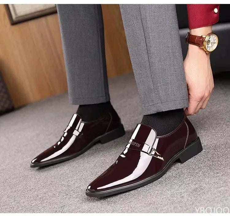 Fashionable versatile new spring autumn men's business formal wear casual comfortable men's shoes elegant thick soled shoes -