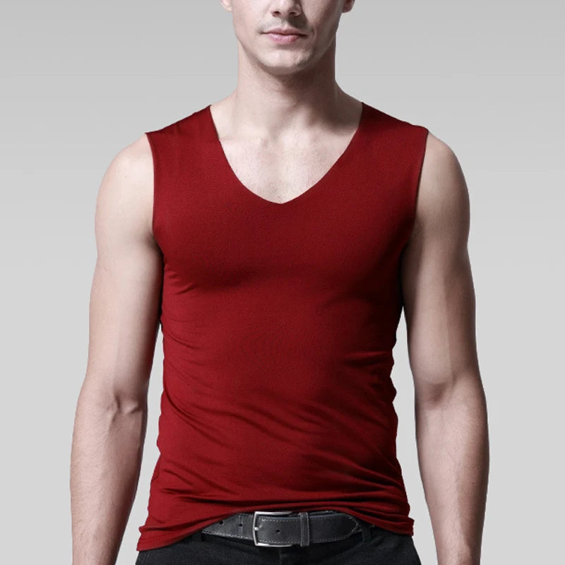 Ice Silk Tank Tops Seamless Mens Vest Loose Sleeveless Sport Bodysuit Vest For Men Plain Casual Summer Tank Undershirts Cool 5XL -