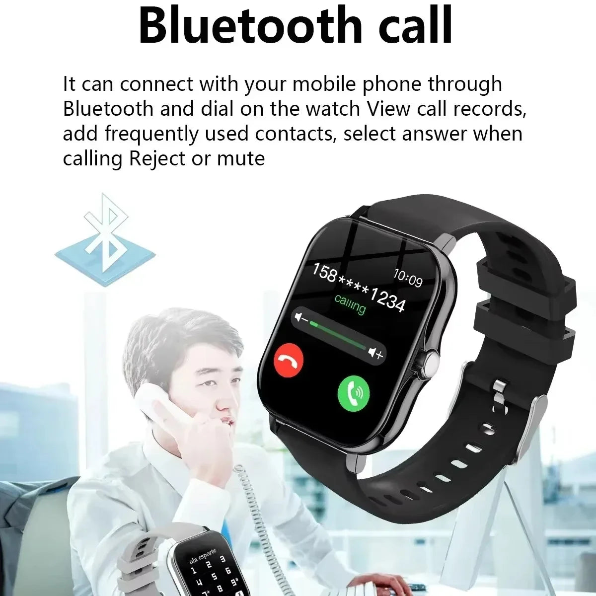 Smart Watches for Men with Bluetooth Call & Fitness Tracker - Android & iPhone Compatible -