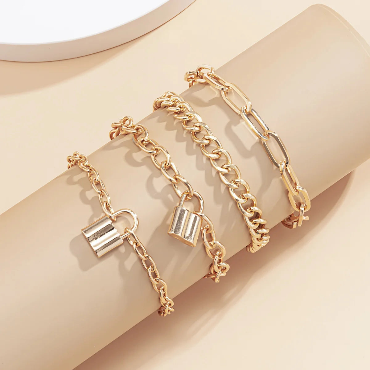4pcs Cuban Chain Bracelets -