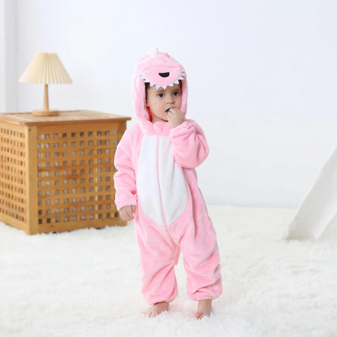 Dress your little one in these cute unisex infant pajamas featuring fun dinosaur and animal prints—perfect for cozy nights and playful days! -